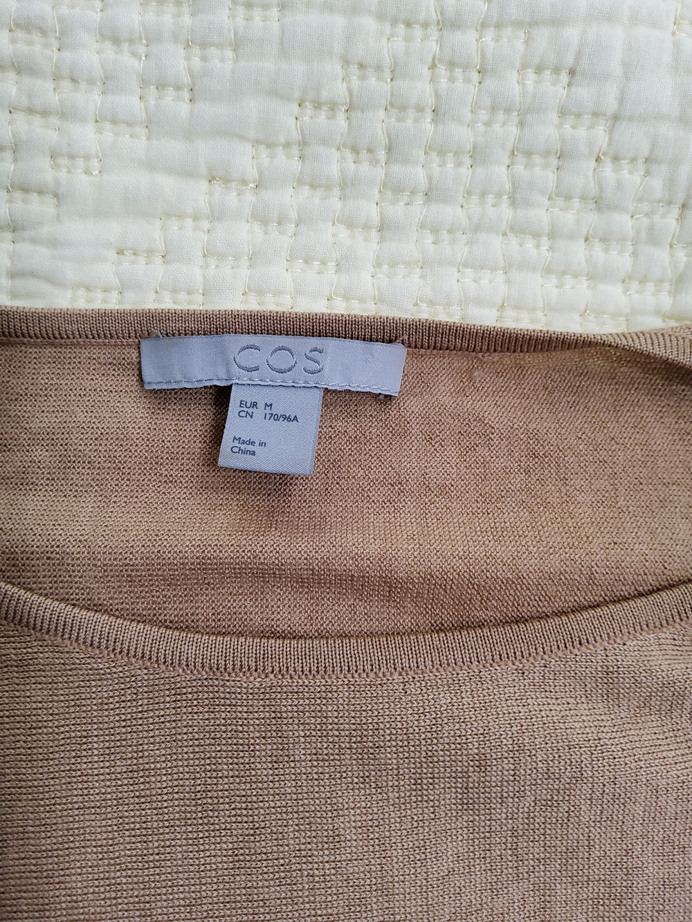 COS 100% wool Camel Asymmetric Cowl Sweater - Picture 2 of 8